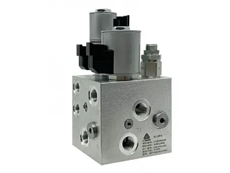 MCM-E Válvula direcional elétrica para elevadores tipo tesoura MCM-E Válvula direcional elétrica para elevadores tipo tesoura