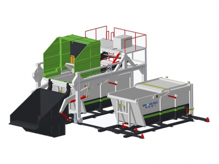 Estação de compactação de resíduos