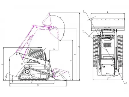Minicarregadeira skid steer elétrica ST30130TEV