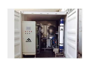 Sistema de purificação de água em contentores (Ultrafiltração UF)