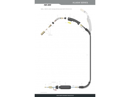 Tocha de solda MIG/MAG NB400