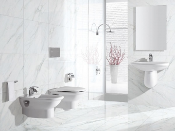 Porcelanato polido série White Marble