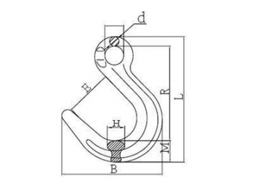 Gancho olhal de fundição para cargas pesadas