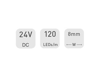 Fita LED para alumínio  8mm 24V D6120H