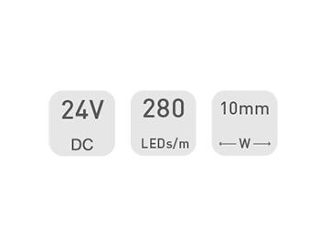 Fita LED para iluminação interior  10mm 24V D6280H