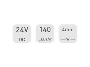 Mangueira luminosa LED regulável  4mm 24V D6140SWW