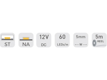 D460 12V 5mm Fita LED comercial