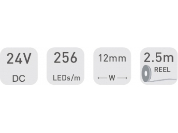 DS8256 24V 12mm  Fita LED