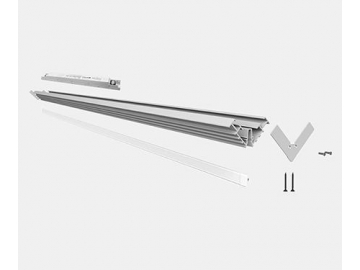 Perfil de alumínio de canto para luminária linear  LG4747