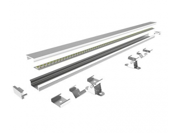 Perfil de alumínio para luminária LED tubular para mobiliário  LS1607