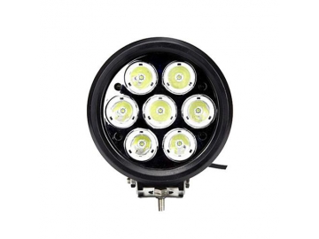 Lâmpadas de 7 LEDs redondas da Epistar para veículos Off Road 6 pol. 70W