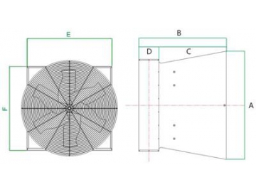 Exaustor axial de parede, Modelo DJF(E)