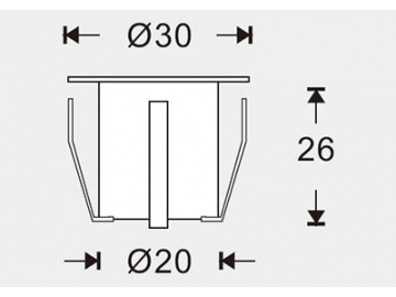 Spot de embutir LED recuada para deck SC-B110A