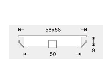 Spot LED de embutir quadrada recuada para escada e degraus SC-B102B