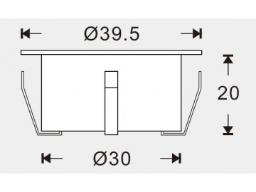 Luminária de embutir LED para deck e degraus de exteriores SC-B104A