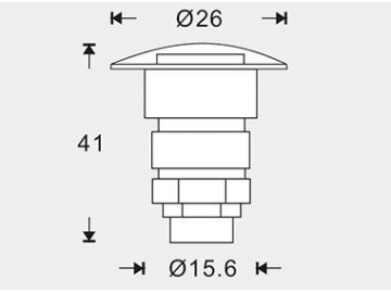 Spot LED embutido para escadas e degraus SC-F101