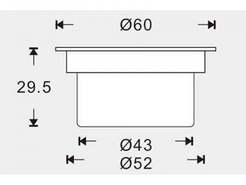 Spot LED embutido para escadas e degraus de exterior SC-F104