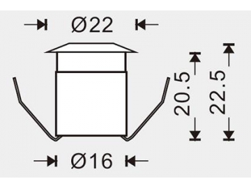 Spot LED embutido para deck energeticamente eficiente SC-F108