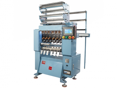 Máquina de tricô, com 6 cabeçotes