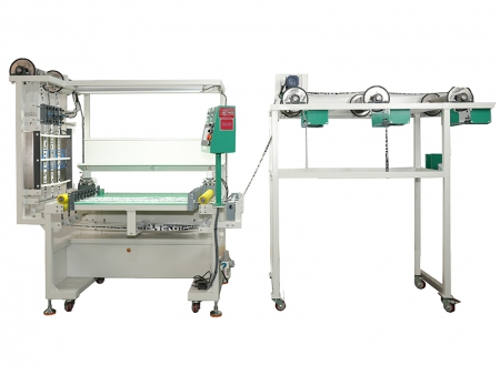 Máquina semiautomática de inspeção de fitas têxteis