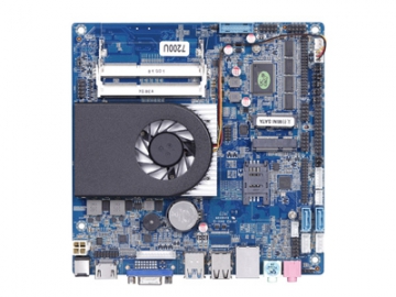 Placa-Mãe Mini-ITX QM9600/QM9700, processadores 6ª/7ª geração Intel Core-i/ Celeron, DC-Power