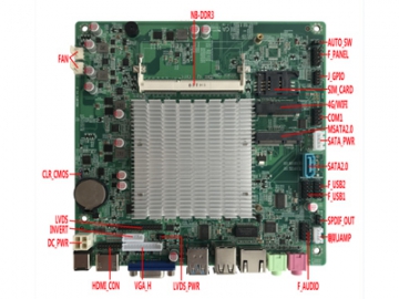 Placa-Mãe Mini-ITX M218FC/M219FC/M229FC, Intel® Celeron J1900/ J1800, processadores Pentium J2900, DC-Power