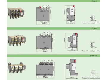 Relé de sobrecarga térmica Série JR36