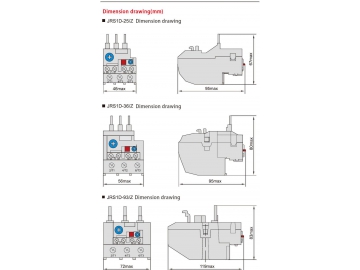 Relé de sobrecarga térmica Série JRS1D