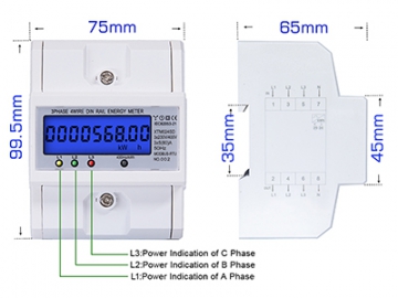 Medidor de Energia Trifásico, DTS8558