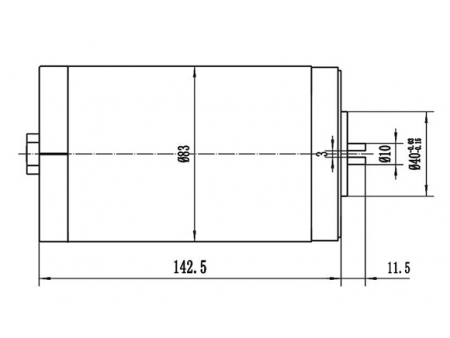 Motor de acionamento 250-500W, PMDC motor escovado ZD083B1