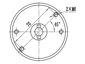 Motor de acionamento 250-500W, PMDC motor escovado ZD083A1