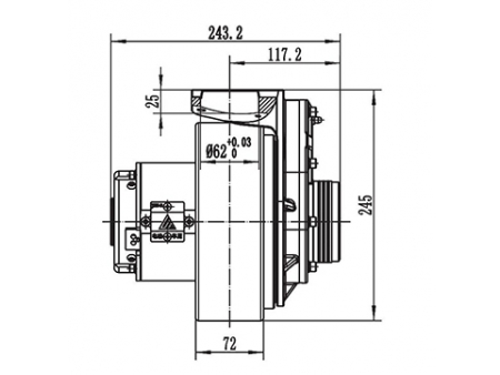 Montagem do motor de acionamento 750W ZD125B2-JY06