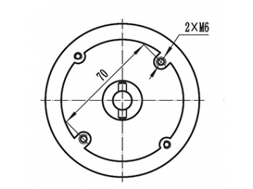 Motor de acionamento 500-600W, PMDC motor escovado ZD097A1