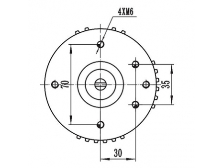 Motor de acionamento 400-500W, PMDC motor escovado ZD097B1