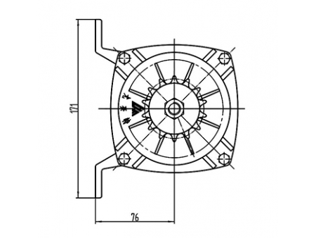 Motor de acionamento 350-750W, PMDC motor sem escova TF120AHF