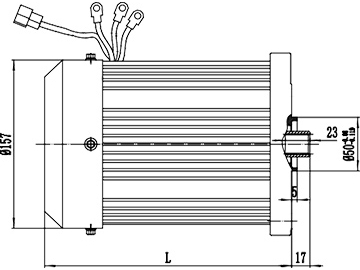 Motor de acionamento 1000-1200W, PMDC motor sem escova TF133BH