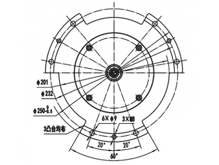 Motor de acionamento (eixo vertical / deslocamento vertical) 1200W (3450 RPM), PMDC motor sem escova TF120BH