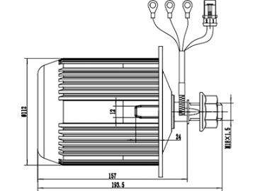 Motor de acionamento 500W, PMDC motor sem escova GF090AK