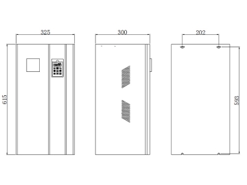 Fonte de alimentação para o aquecimento por indução 40-80 Kw (Montado na parede)