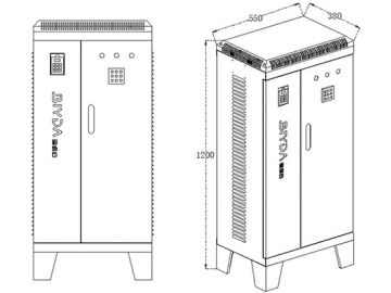 Fonte de alimentação para o aquecimento por indução 100-160 Kw (Em pé)