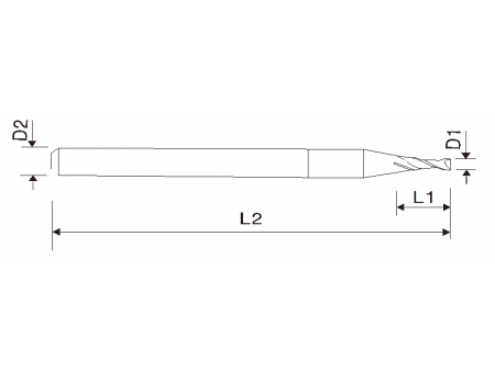 Fresa micro de carboneto, de extremidade  quadrada 0.1mm EMA11