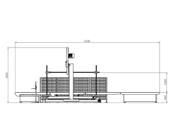 Linha de corte de espuma CNC horizontal por contorno GHL4