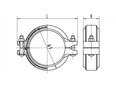 Sistema de tubulação- Acoplamento flexível ranhurado (pesado) Coupling