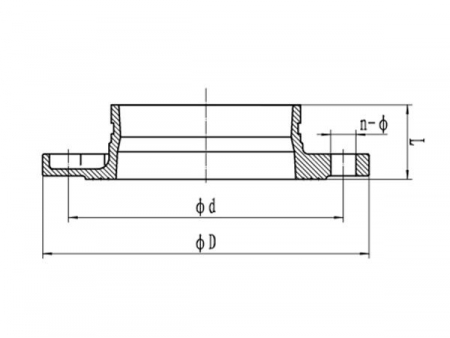 Adaptador de flange ranhurado PN16