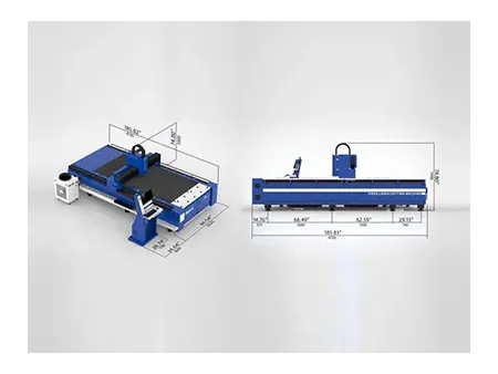 Máquina de Corte a Laser de Fibra com Mesa Aberta