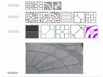 Máquina para fabricar telhas de concreto tipo terraço