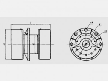 Excitador de vibração com flanges