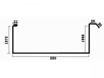 Máquina para fabricar telha curva de aço Qspan CS-1000-550