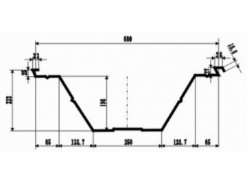 Máquina para fabricar telha curva de aço Qspan CS-1000-680