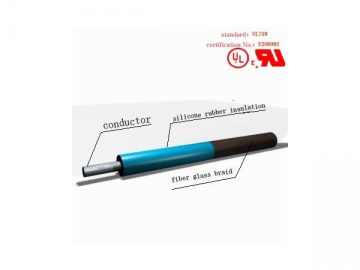 Fio condutor elétrico trançado de fibra de vidro com isolamento de silicone AWM3126